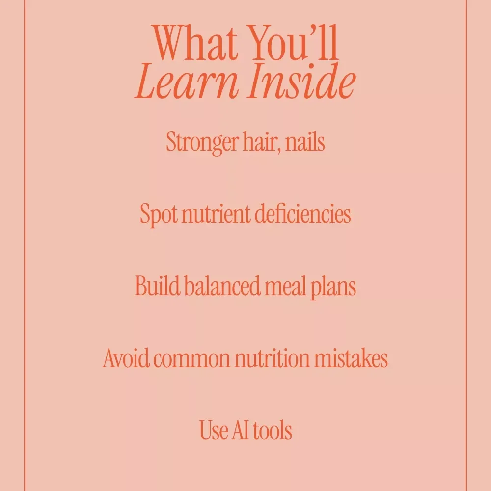 Vital Nutrients for Stunning Hair and Nails – A Complete Guide to Nutrition for Strong Nails and Hair, Healthy Beauty From Within, Digital Download