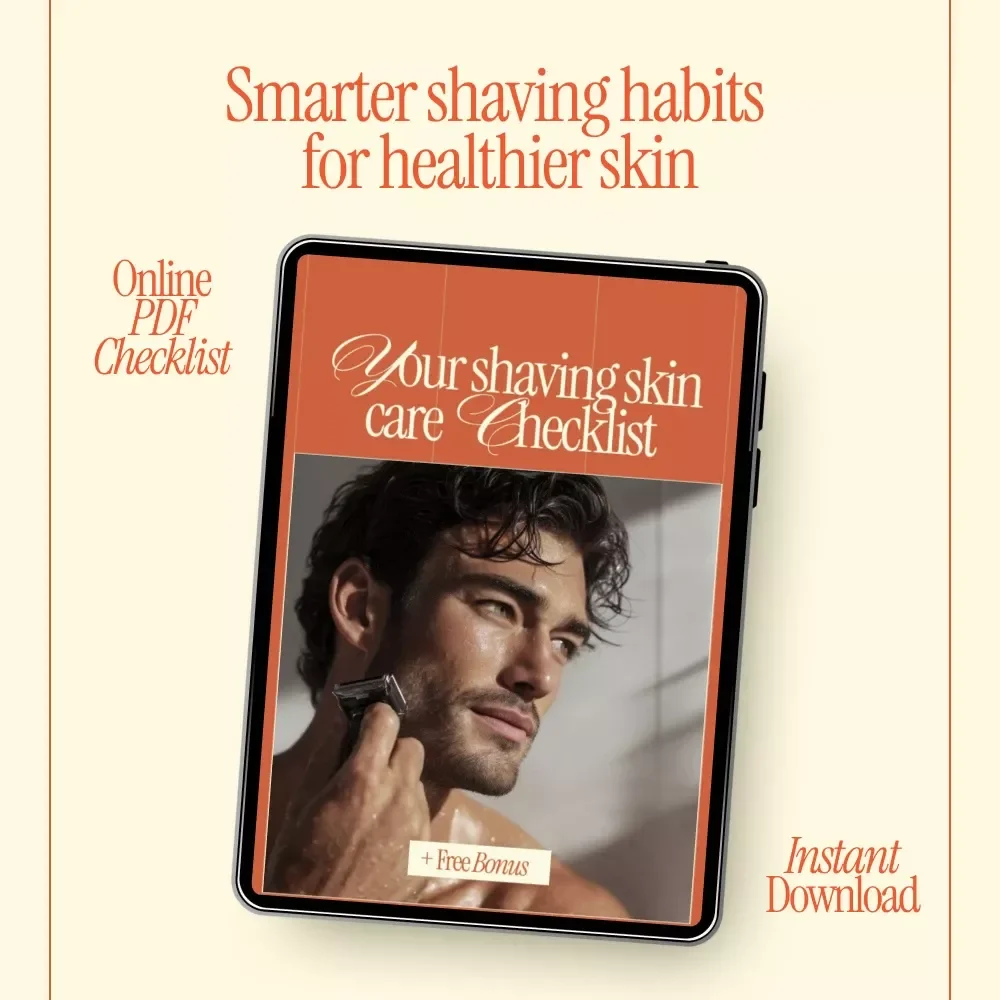 Your Shaving Skin Care Checklist | Easy Shave Routine Guide with Shaving Skin Care Tips | Digital Download Checklist