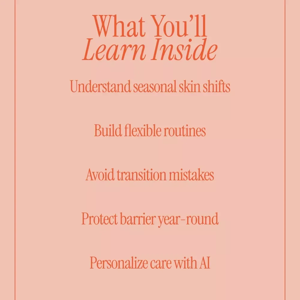 Seasonal Skincare Reset – Ebook Guide on how to transition skincare by season | Year-Round Skin Routine Planner