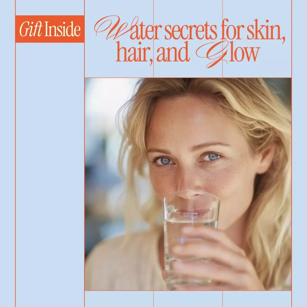 Water Secrets for Skin, Hair, and Glow | Ebook Guide on How Water Intake Affects Beauty | Hydration for Radiant Skin & Hair