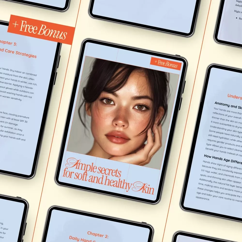 Simple Secrets for Soft and Healthy Skin | Hand Care Guide eBook | Daily & Seasonal Hand Care, Anti-Aging Tips, AI Skincare Tools Digital Download
