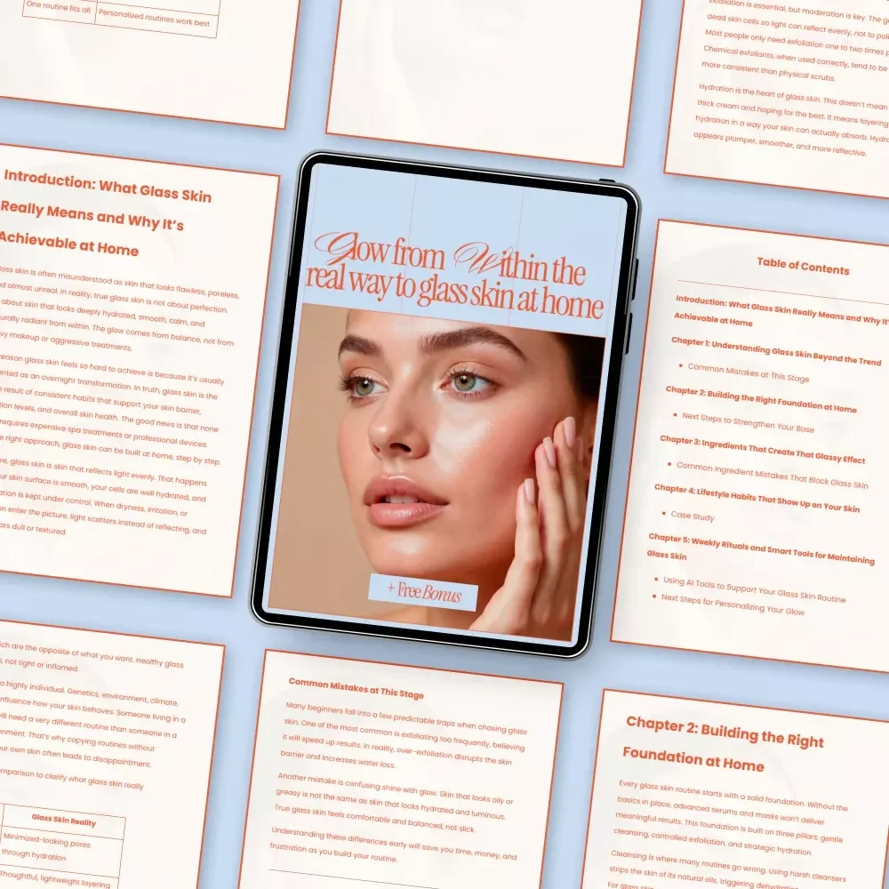 Glow From Within The Real Way to Glass Skin at Home | Glass Skin Guide, Skincare eBook, At-Home Glow Routine, Digital Download