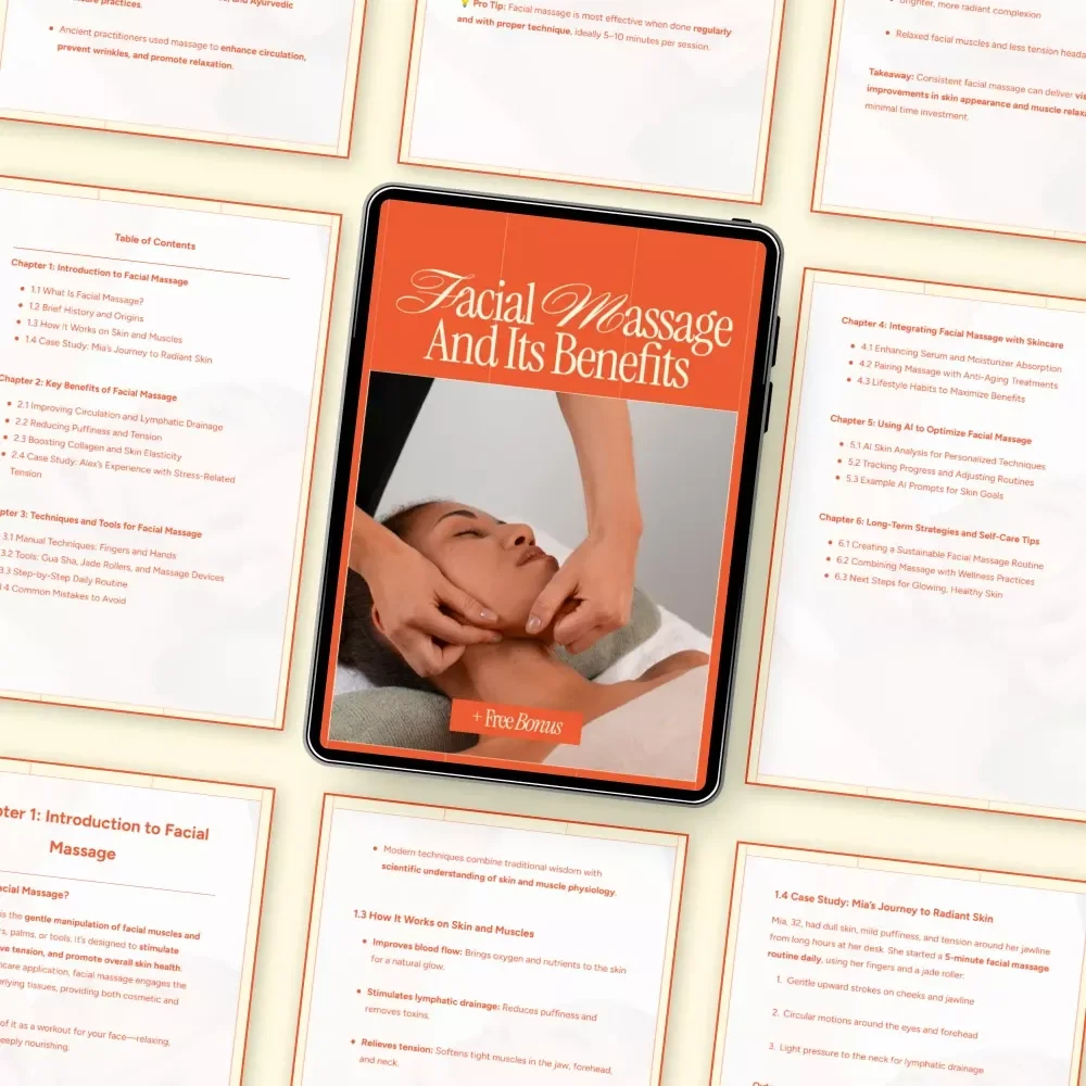 Facial Massage and Its Benefits eBook – What Are the Benefits of Facial Massage, Skincare Ritual Guide, Self-Care & Anti-Aging Digital Download