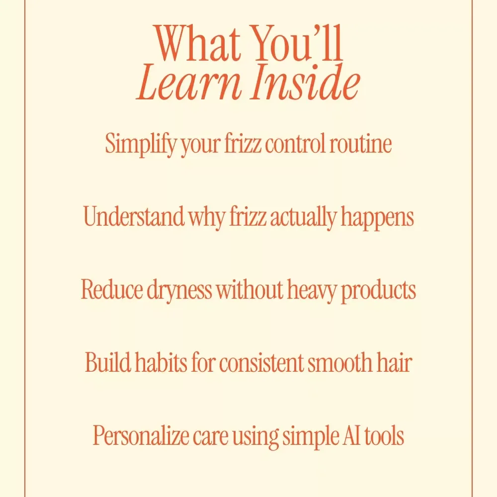 Smooth Days for Frizz Prone Hair – Digital Hair Care Guide, Anti-Frizz Routine eBook, Frizz Control Checklist & Styling Tips Download