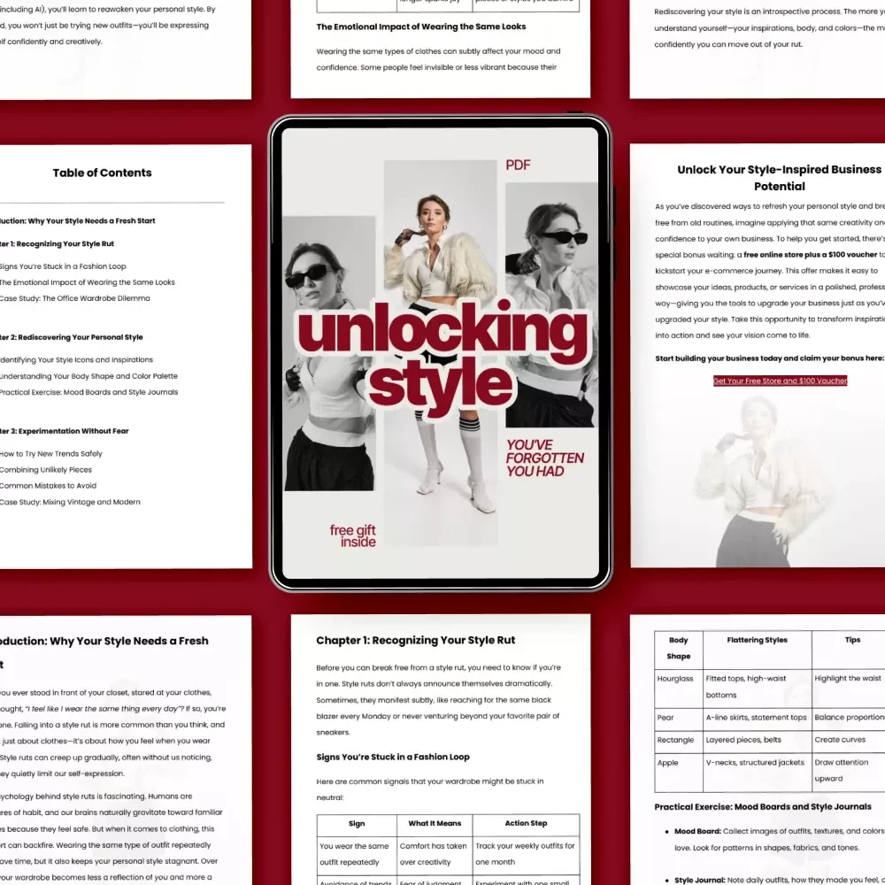 Unlocking Style You’ve Forgotten You Had – Ebook Guide on How to Break a Style Rut, Personal Style Reset, Wardrobe Confidence & Fashion Reinvention