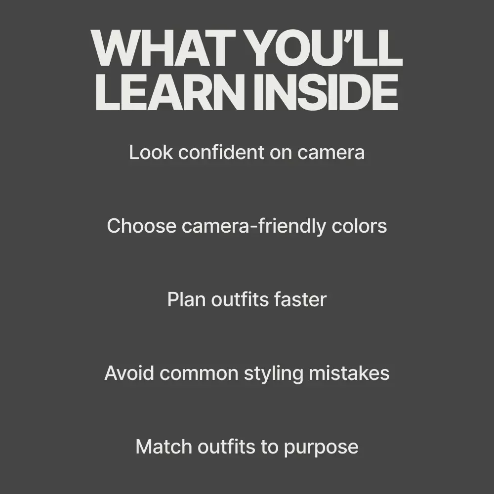What to Wear for a Photoshoot That Truly Pops – Style Guide Ebook for Confident, Camera-Ready Looks