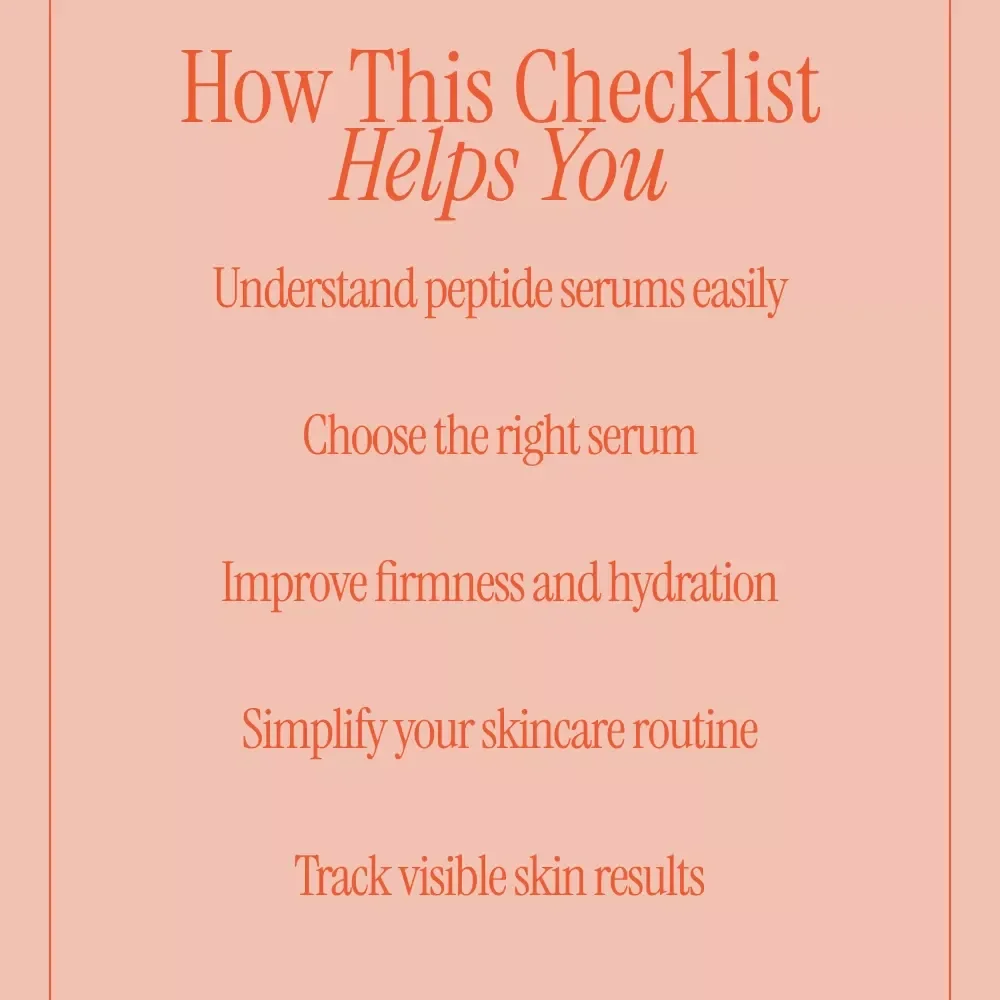 Peptide Power for Glowing Skin | Easy Skincare Checklist Explaining What Are Peptide Serums Good For
