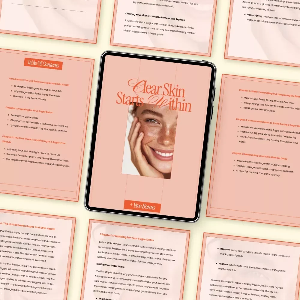 Clear Skin Starts Within – Sugar Detox Ebook for Clear Skin | How to Do a Sugar Detox for Clear Skin Guide