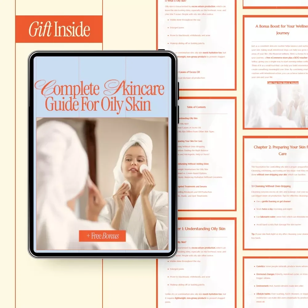 Complete Skincare Guide for Oily Skin – Digital eBook for a Clear, Balanced Skincare Routine for Oily Skin | Step-by-Step Care, Treatments & Lifestyle Tips