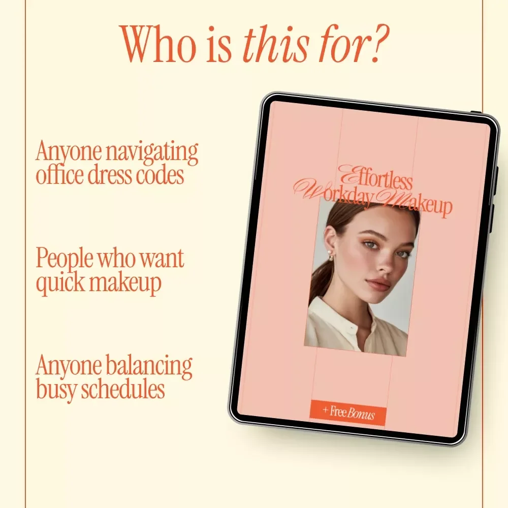 Effortless Workday Makeup | eBook Guide on how to do makeup for work | Professional Office Beauty Routine