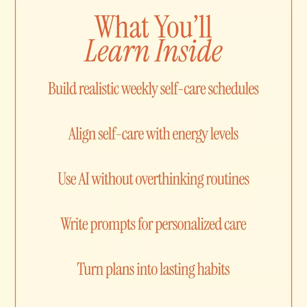 How AI Can Design a Weekly Self-Care Schedule | Smart AI-Guided Self-Care eBook for Busy Lives