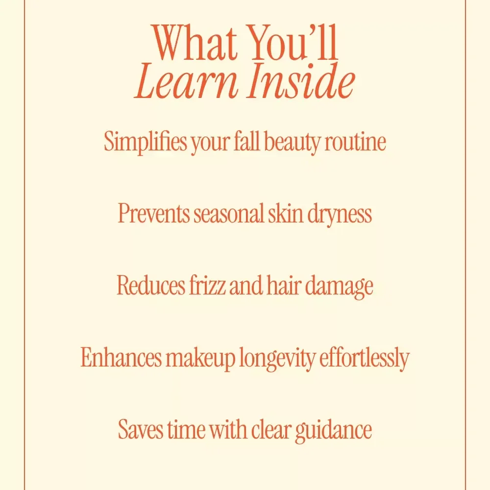 Your Fall Beauty Routine Guide – Seasonal Skincare, Hair Care & Makeup eBook | Ultimate Fall Beauty Routine Reset