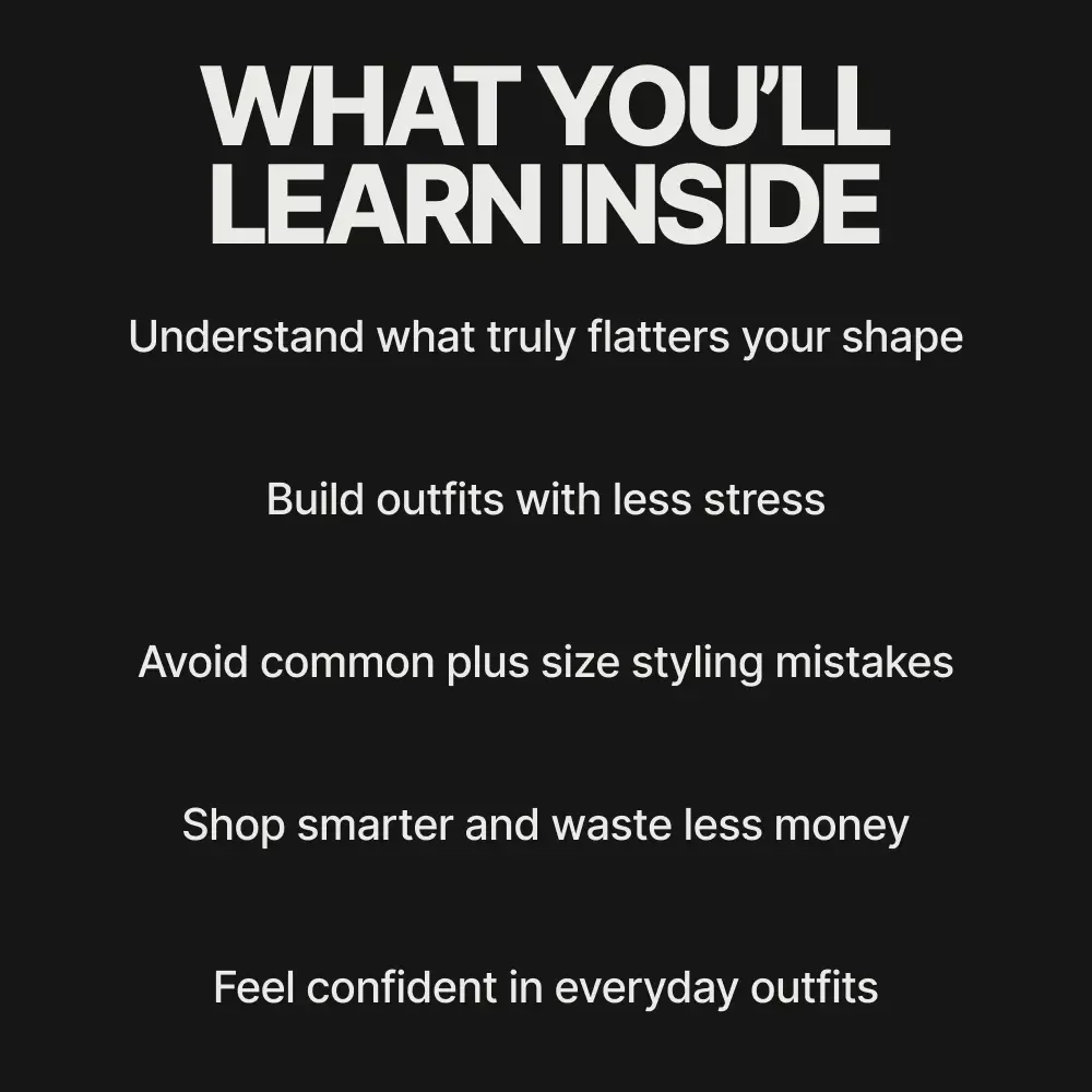 Clothes That Fit Plus Size Bodies Best – Plus Size Fashion Guide, Flattering Outfit Planning eBook, Confident Styling Checklist Digital Download