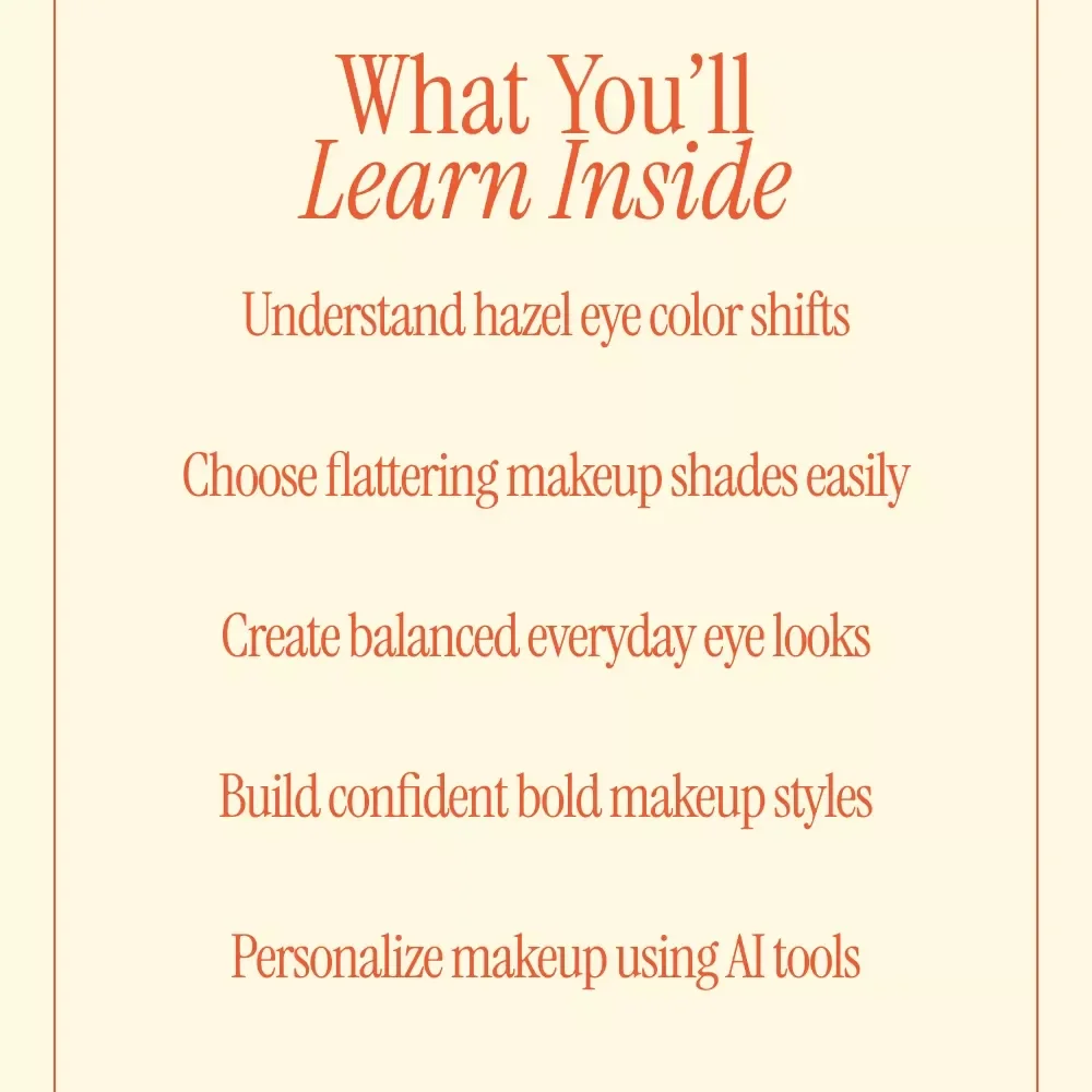 Makeup That Brings Hazel Eyes to Life | Hazel Eyes Makeup Guide, Eye Color Enhancing eBook, Everyday & Bold Looks Digital Download