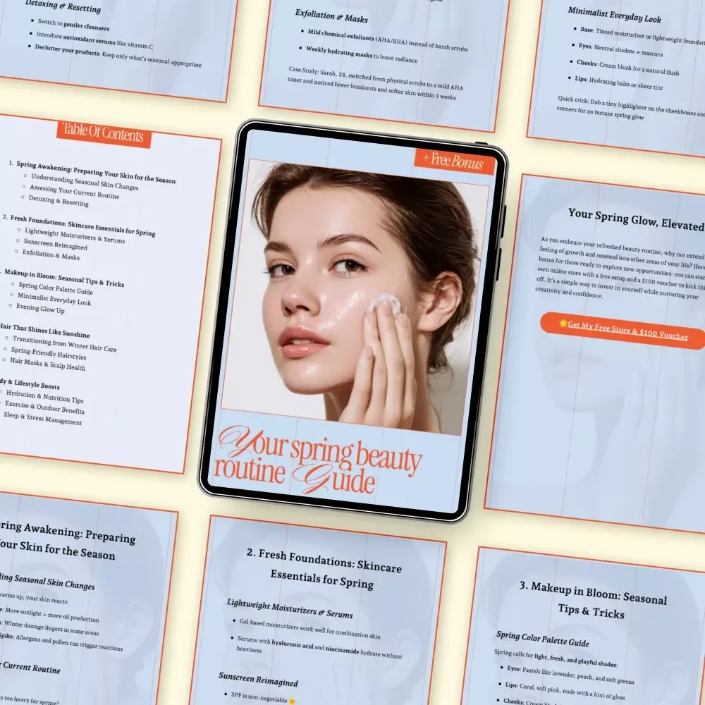 Your Spring Beauty Routine Guide | Refresh & Glow Seasonal Skincare eBook | spring beauty routine