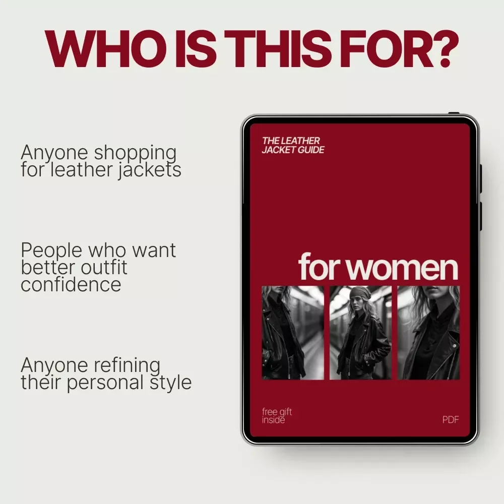 The Leather Jacket Guide for Women – Complete Leather Jacket Fit Guide for Women, Styling & Measurement Digital Download