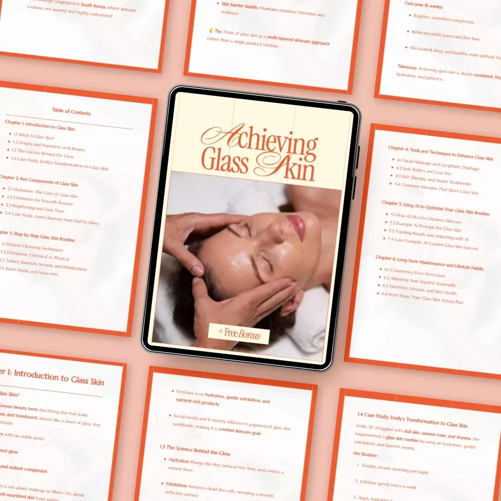 Achieving Glass Skin: A Complete eBook Guide on What Is Glass Skin and How to Achieve It, K-Beauty Inspired Skincare Routine
