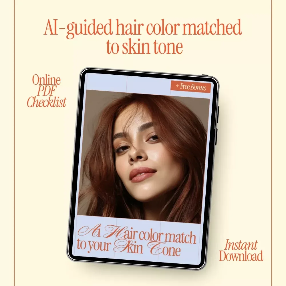 AI Hair Color Match to Your Skin Tone – Smart Checklist | ai to recommend hair color based on your skin tone | Digital Download