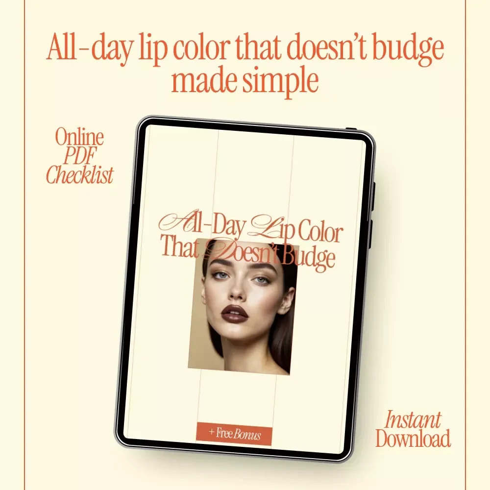 All-Day Lip Color That Doesn’t Budge | Pro Makeup Checklist for How to Make Your Lipstick Last All Day | Digital Download