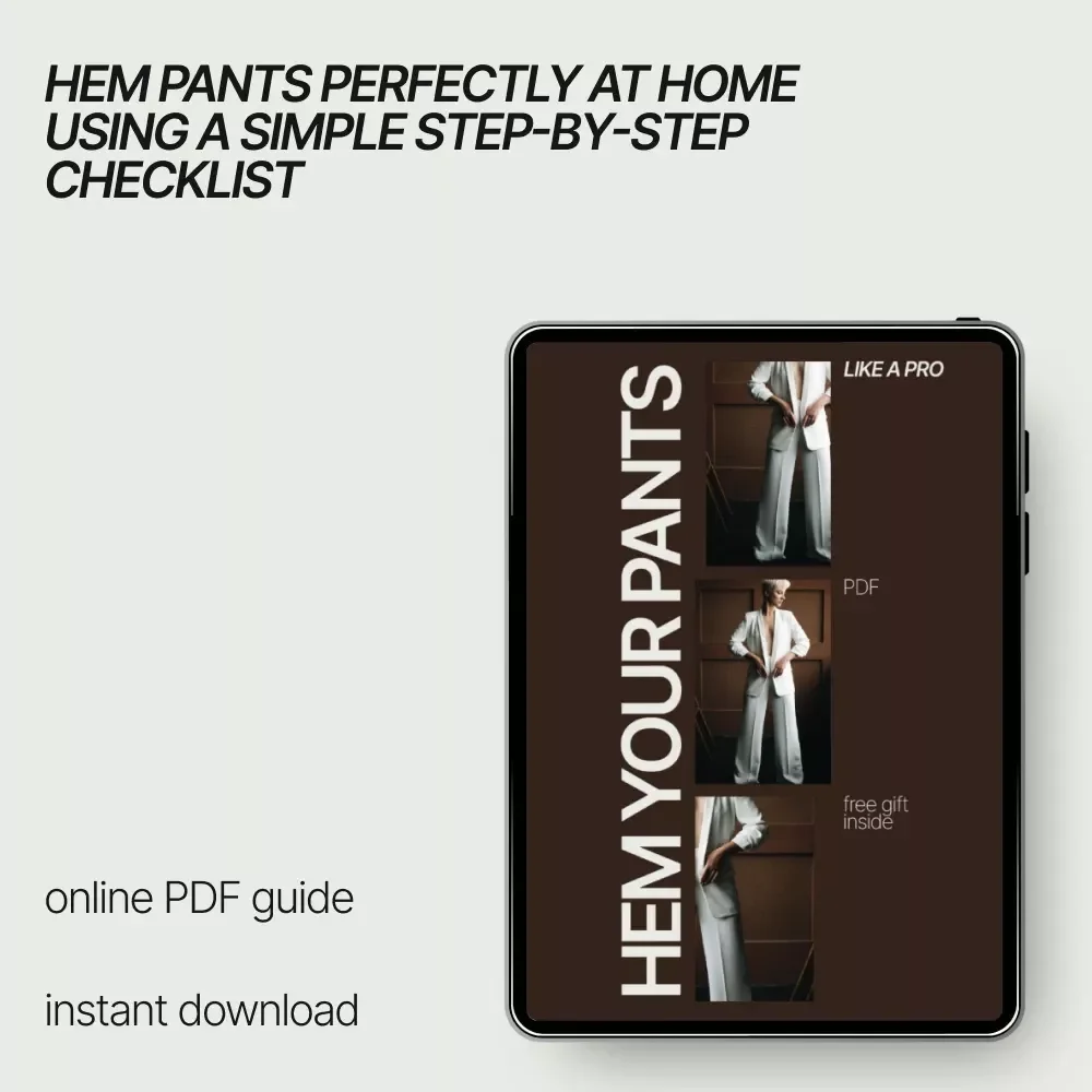 Hem Your Pants Like a Pro | Easy Step-by-Step Checklist for Beginners & DIY Sewists | How to Hem Your Own Pants at Home