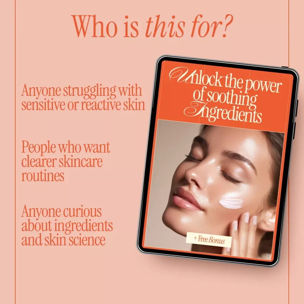 Unlock the Power of Soothing Ingredients | Skincare Guide eBook, Calming Actives Checklist, Sensitive Skin Routine, Digital Download