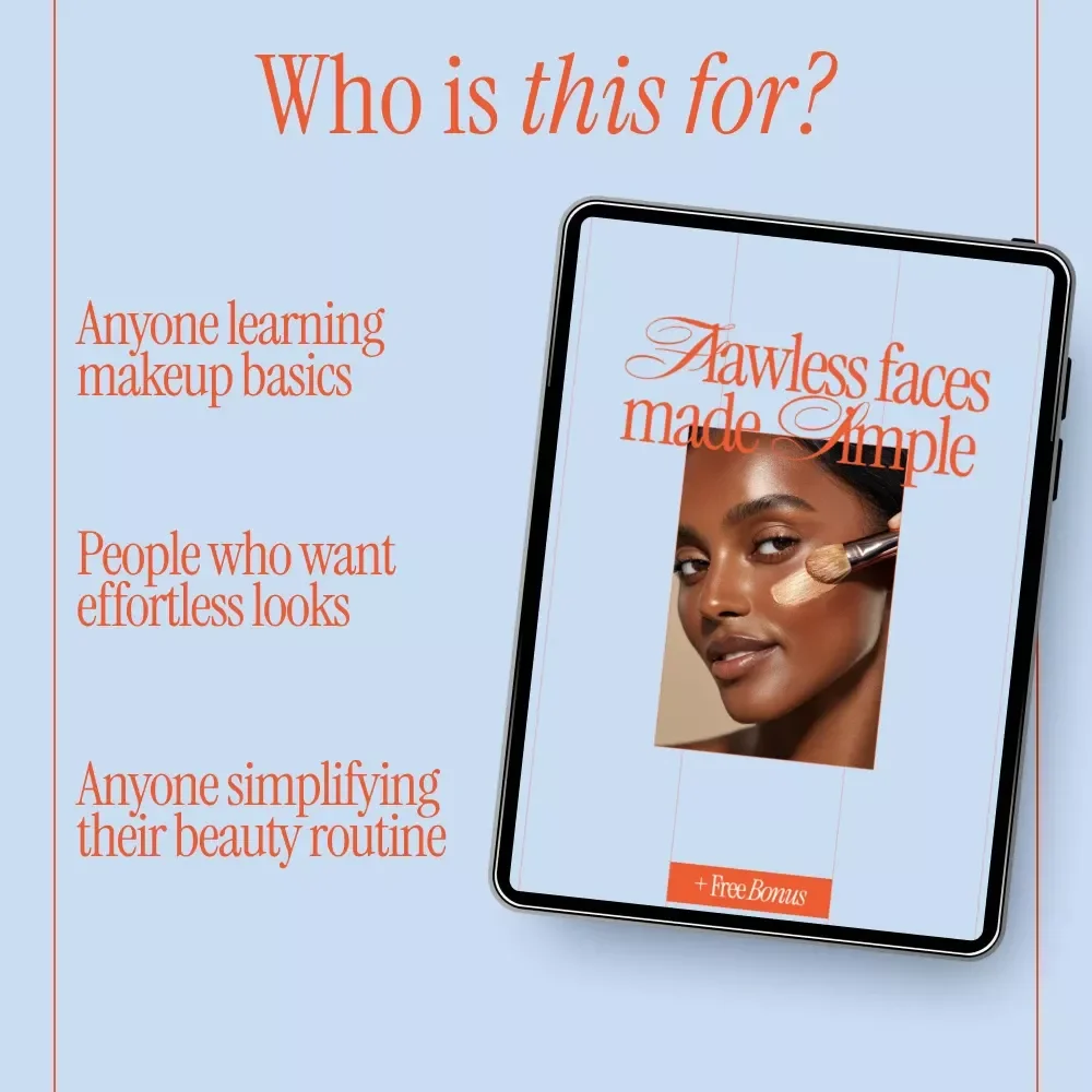 Flawless Faces Made Simple – Oval Face Makeup Guide, Digital Beauty eBook, Step-by-Step Routine, AI Beauty Tips, Instant Download