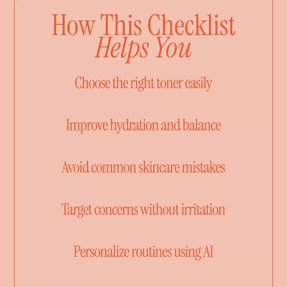 Toner Mastery Checklist – What Toners Do and How to Choose | Skincare Routine Guide & Digital Download
