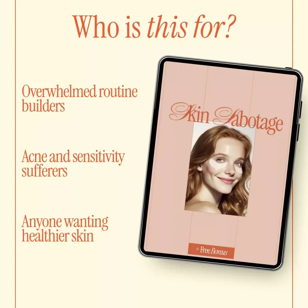Skin Sabotage – Ebook Guide on What Beauty Mistakes Damage Skin, Skincare Errors, Barrier Damage & Smarter Daily Routines