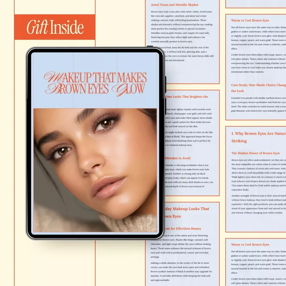 Makeup That Makes Brown Eyes Glow | Digital Makeup Guide, Brown Eye Makeup eBook, Shade Selection & Everyday to Bold Looks