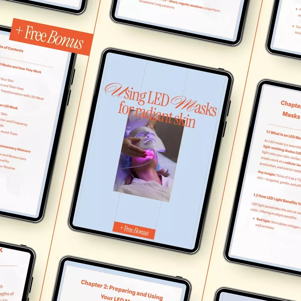 Using LED Masks for Radiant Skin – Complete Guide on how to use LED mask for skin, At-Home Skincare Routine, Glow Boosting Digital Download