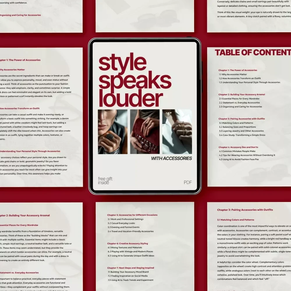 Style Speaks Louder with Accessories: A Comprehensive Guide to Styling and Transforming Your Wardrobe