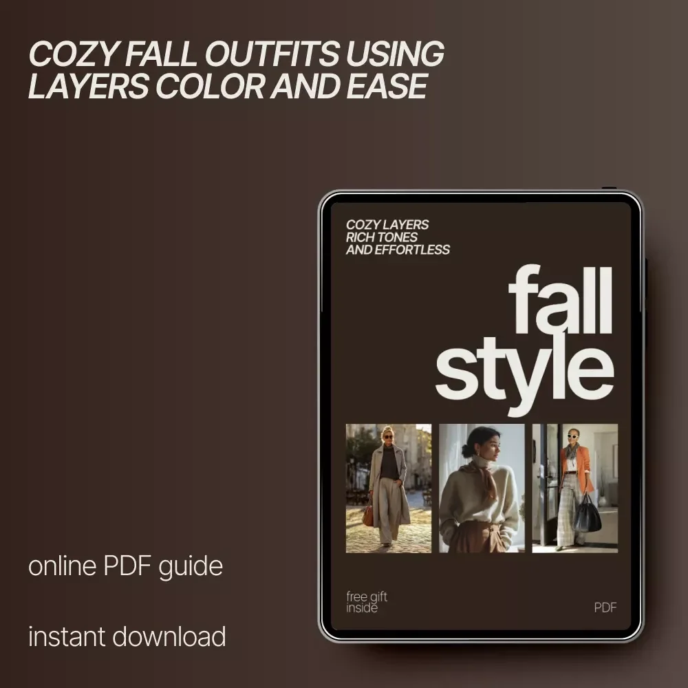 Cozy Layers Rich Tones and Effortless Fall Style | Fall Fashion eBook with Seasonal Outfit Ideas for Fall, Layering Guide, Color Palettes & AI Outfit Planning