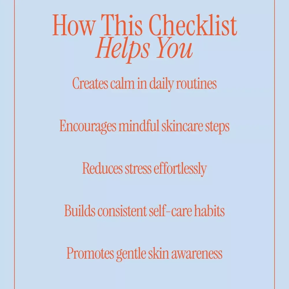 Your Mindful Skincare Checklist | Mindful Skincare Steps for a Calm, Intentional Daily Routine | Printable Digital Self-Care Guide