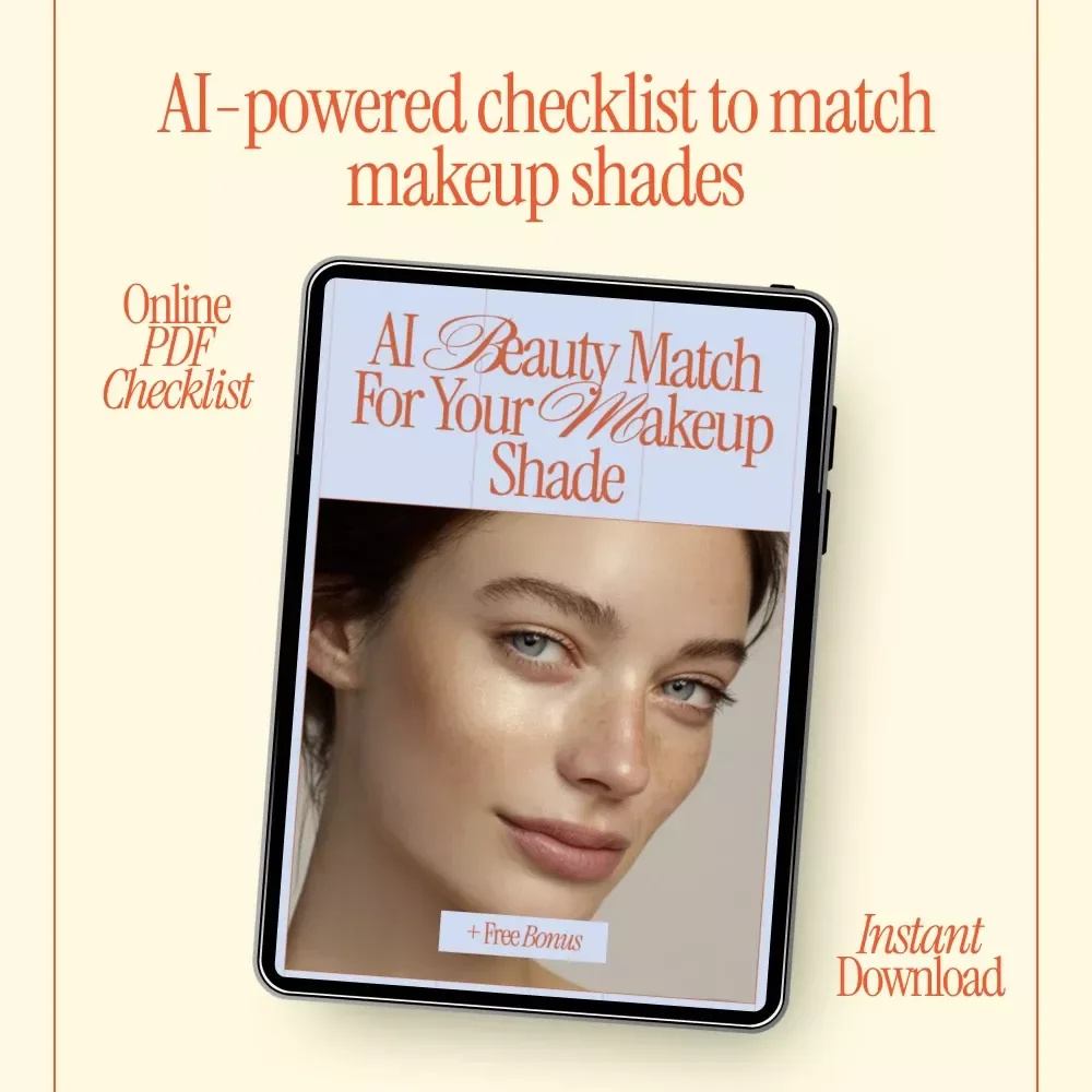AI Beauty Match for Your Makeup Shade – Smart Checklist Using ai to recommend makeup shades for your skin tone | Digital Download