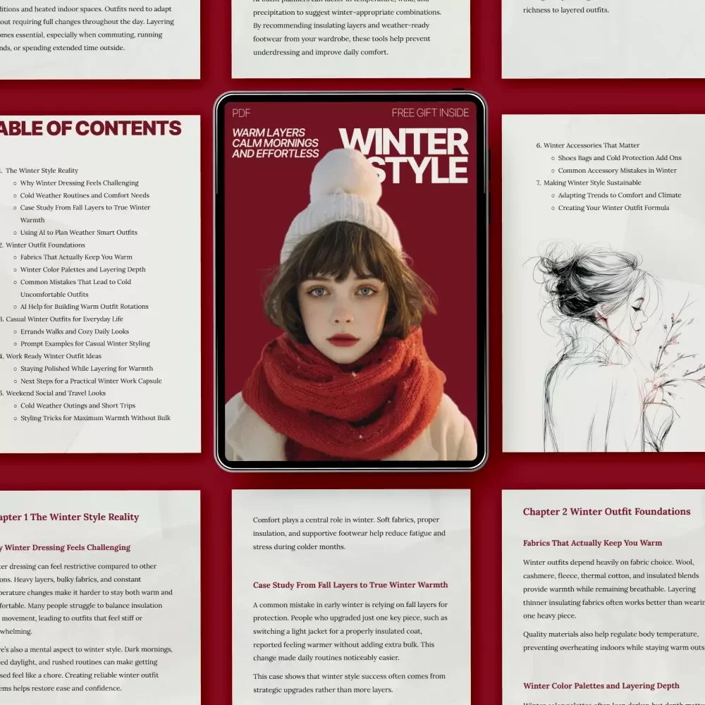 Warm Layers Calm Mornings and Effortless Winter Style – Ebook with Seasonal Outfit Ideas for Winter, Cozy Layering Guide & AI-Planned Cold Weather Looks