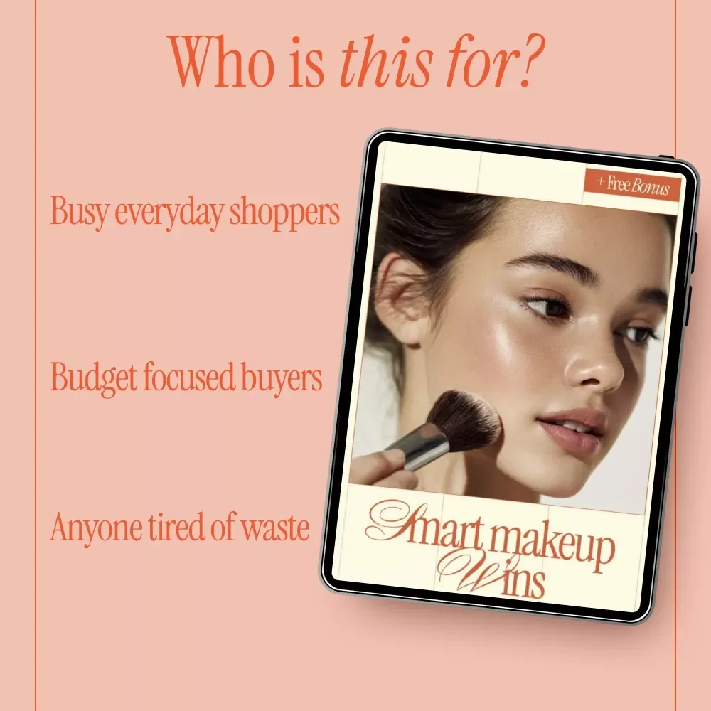 Smart Makeup Wins – Ebook Guide on How to Choose Drugstore Makeup That Works | Budget Beauty, Shade Matching, Skin Type, AI Prompts