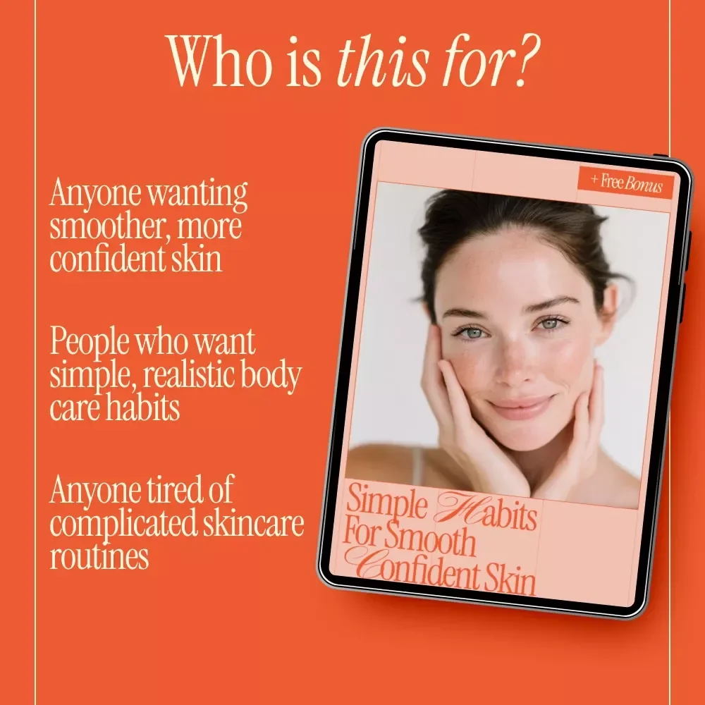 Simple Habits for Smooth Confident Skin – Digital Skincare Guide, Body Care Routine eBook, Skin Texture Checklist, Self Care Download