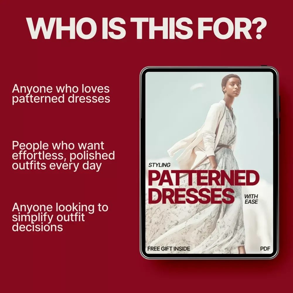 Styling Patterned Dresses With Ease | Pattern Mixing Guide, Fashion eBook, Outfit Styling Checklist, Digital Download