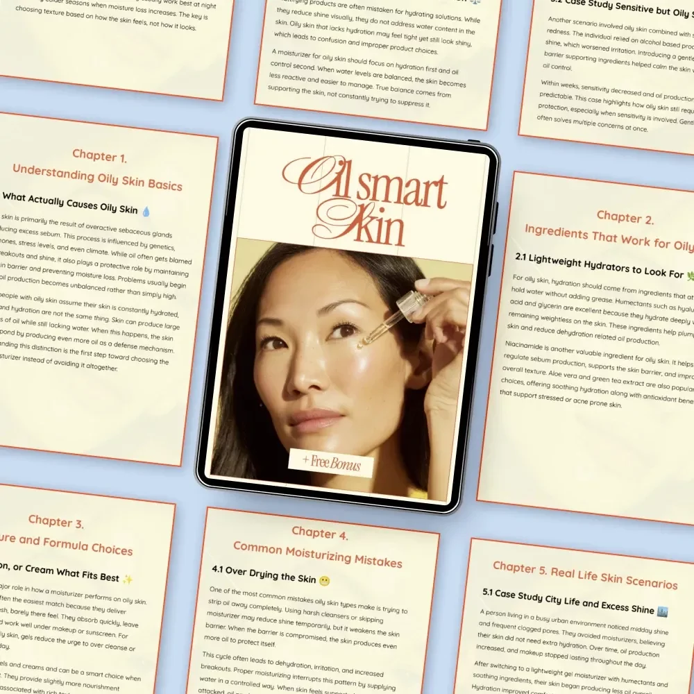 Oil Smart Skin | How to Choose Moisturizer for Oily Skin eBook | Smart Skincare Guide for Balanced, Shine-Free Skin