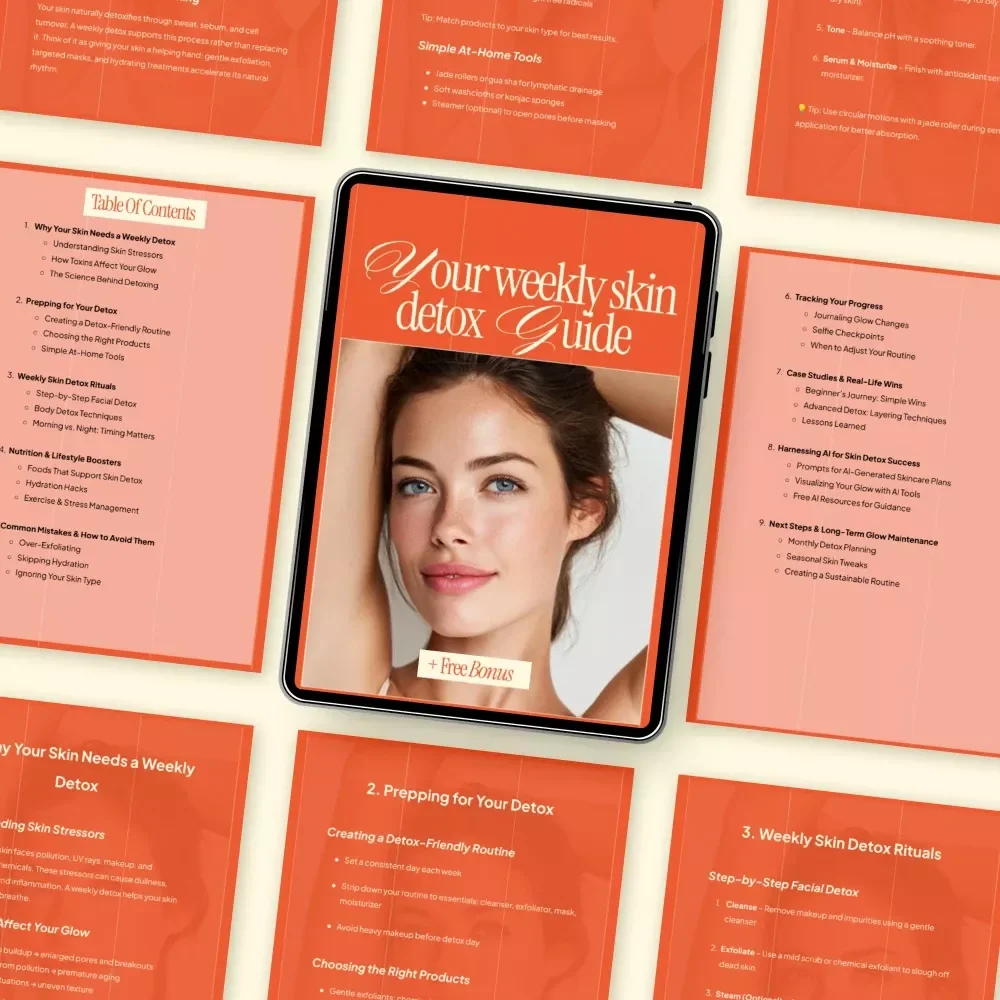 Your Weekly Skin Detox Guide Ebook | Weekly Skin Detox Rituals, Glow Reset & At-Home Skincare Planner
