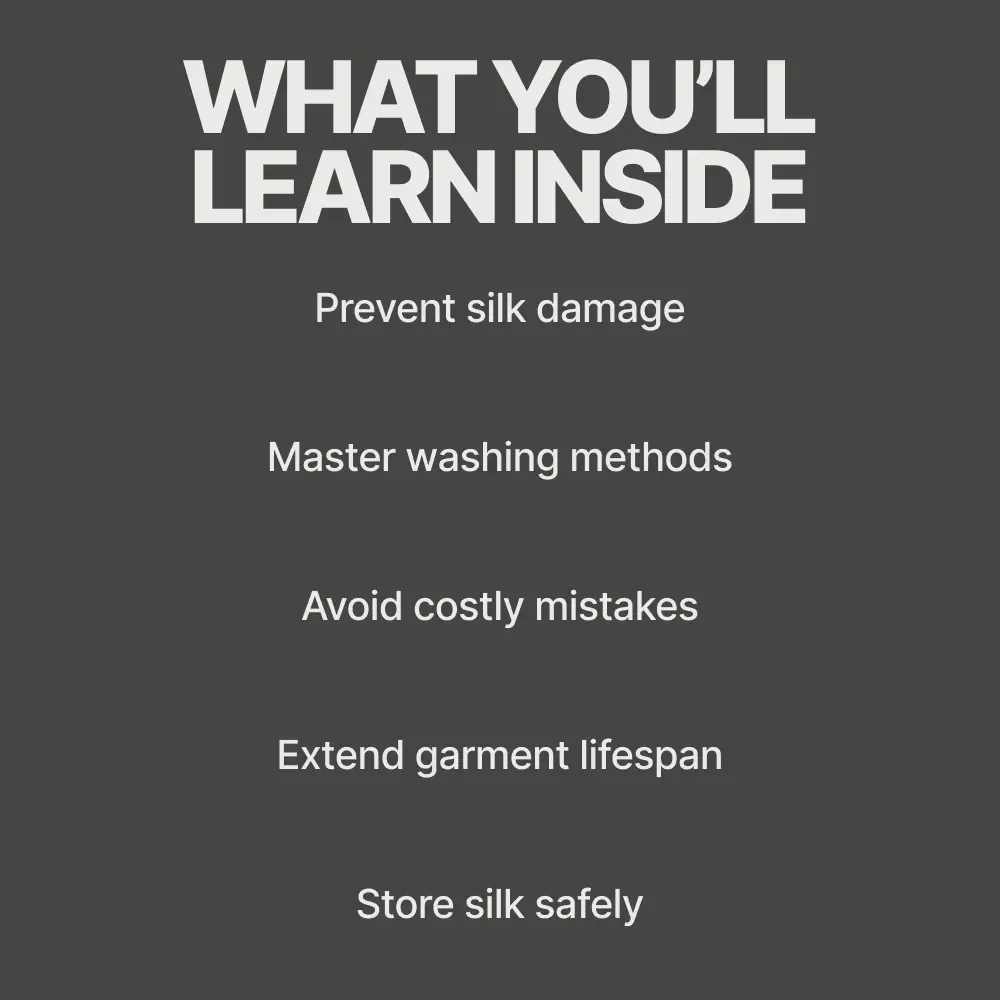 How to Care for Your Silk – Complete Care & Washing Guide | Learn how to wash silk without ruining it | Digital Download