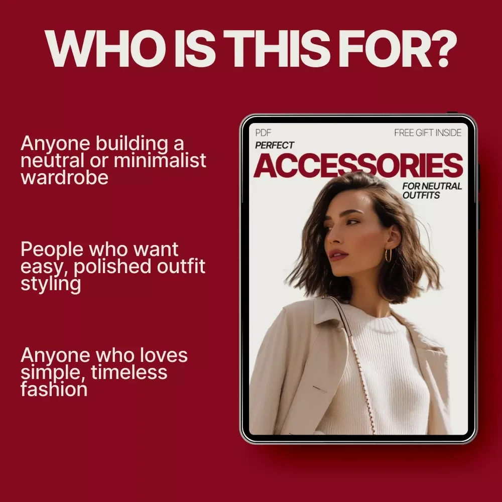Perfect Accessories for Neutral Outfits – Digital Style Guide, Minimalist Fashion eBook, Accessory Styling Checklist, Neutral Wardrobe PDF Download