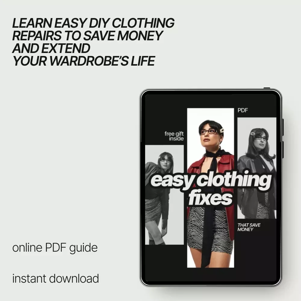 Easy Clothing Fixes That Save Money | Practical eBook Guide to Simple Clothing Repairs You Can Do Yourself | DIY Sewing, Hemming & Clothing Care