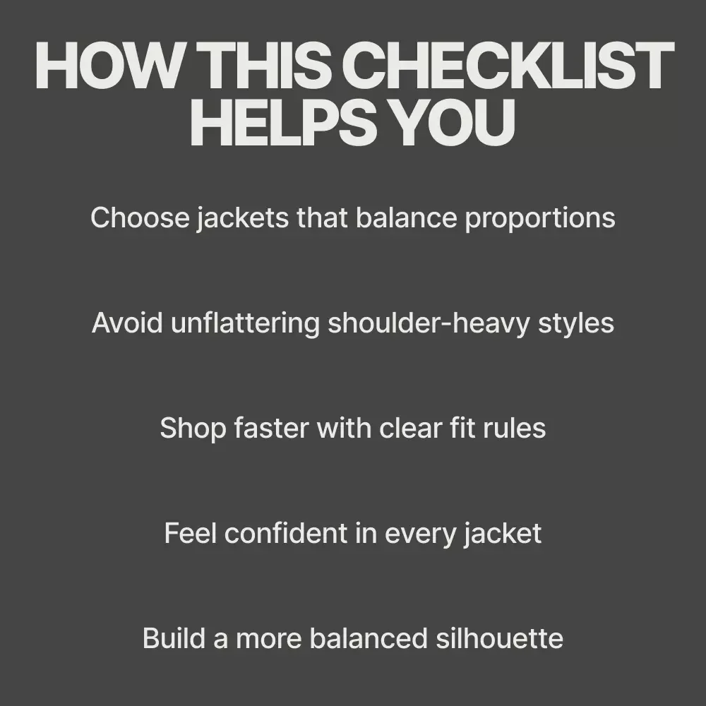 The Jacket Fit Checklist for Balancing Wide Shoulders – Jacket Fit Guide for Wide Shoulders, Style Checklist, Digital Download eBook