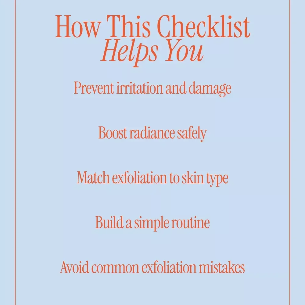 How to Exfoliate Skin Without Damage Checklist | Gentle Skincare Routine Guide | Step-by-Step Exfoliation for Healthy, Glowing Skin