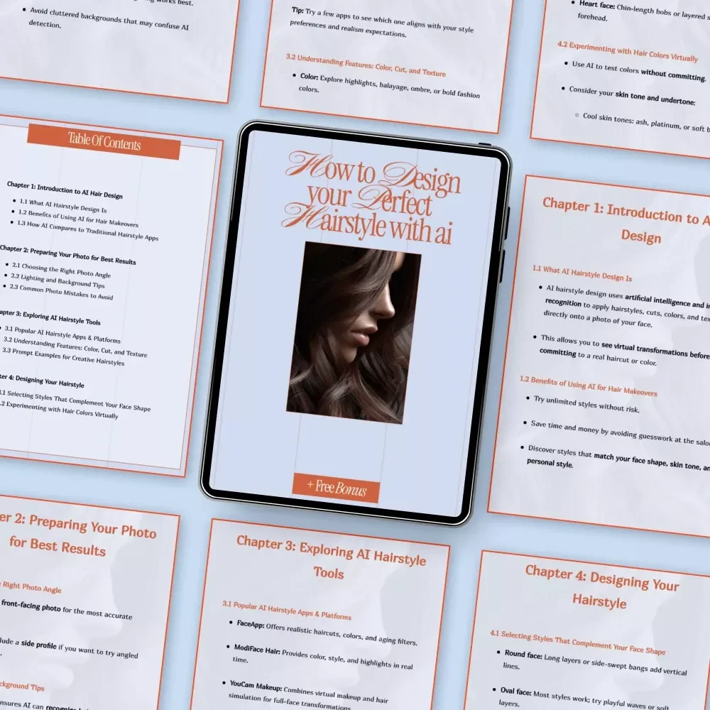 How to Design Your Perfect Hairstyle with AI – Smart eBook Guide Using AI to Design a New Hairstyle on Your Photo
