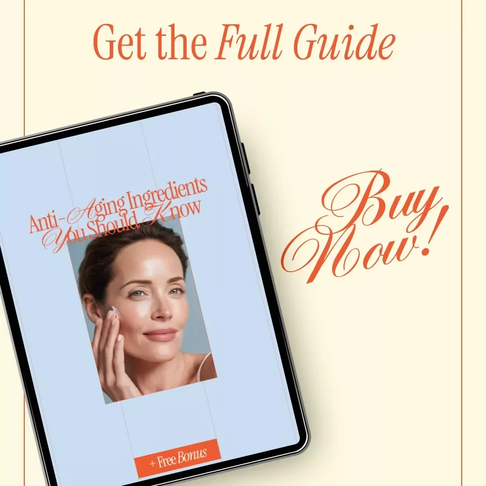Anti-Aging Ingredients You Should Know – Skincare Guide eBook, Anti-Aging Ingredients Guide, Wrinkle Care, Hydration & Brightening Ingredients, AI Skincare Routine Digital Download