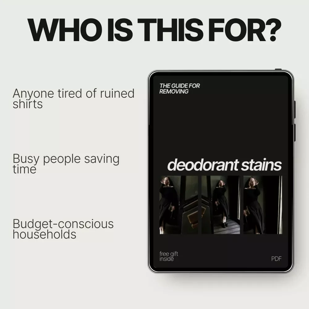 The Guide for Removing Deodorant Stains – Practical eBook on how to remove deodorant stains from shirts & Everyday Clothing Care