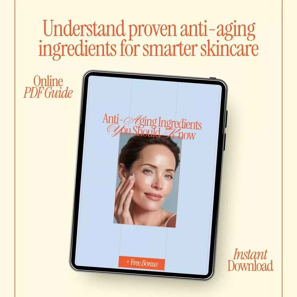 Anti-Aging Ingredients You Should Know – Skincare Guide eBook, Anti-Aging Ingredients Guide, Wrinkle Care, Hydration & Brightening Ingredients, AI Skincare Routine Digital Download