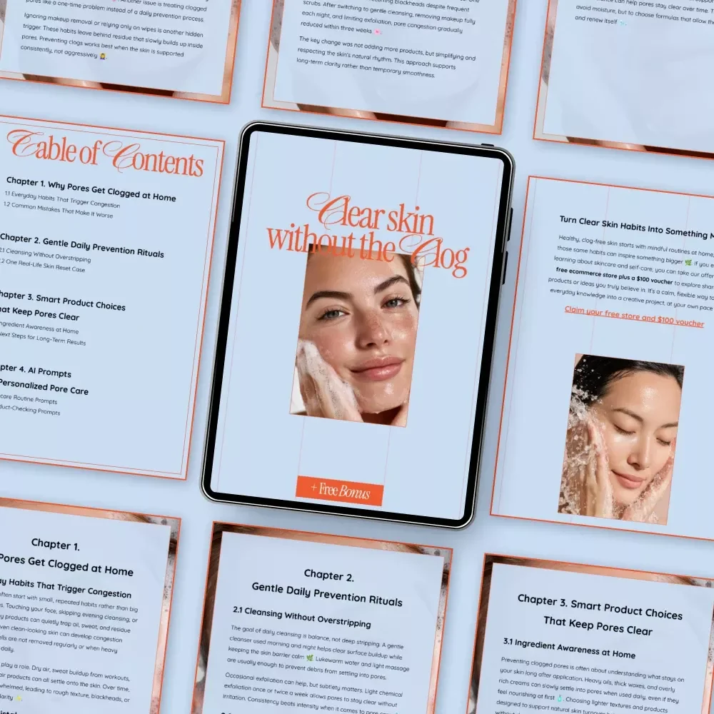 Clear Skin Without the Clog – A Practical Guide on how to prevent clogged pores at home for Calm, Clear-Looking Skin